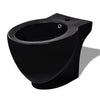 Set Toilette e Bidè da Bagno in Ceramica Colore Nero Chiusura Delicata