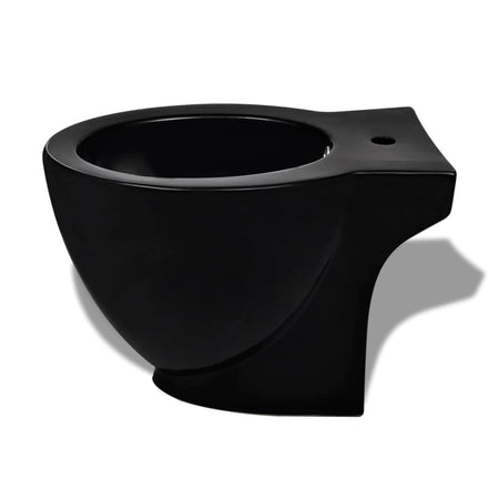 Set Toilette e Bidè da Bagno in Ceramica Colore Nero Chiusura Delicata