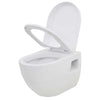 Water Bagno WC Sospeso in Ceramica Colore Bianco Chiusura Morbida