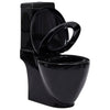 Vaso WC in Ceramica con Scarico Dietro Nero 65 x 38,5 x 84,5 cm