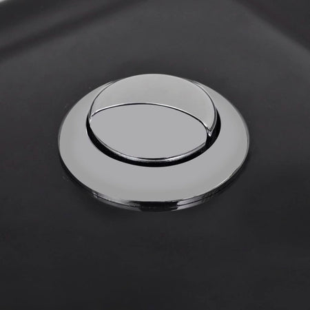 Vaso WC in Ceramica Sanitario da Bagno ad Angolo Colore Nero Chiusura Soft