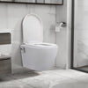 Toilette senza Bordo Sospesa Funzione Bidet in Ceramica Bianca Aggancio Nascosto