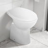 WC Sospeso con Design Senza Bordi 7 cm Più Alto Ceramica Bianca Chiusura Morbida