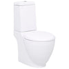 Vaso WC in Ceramica con Scarico Dietro Bianco 65 x 38,5 x 84,5 cm