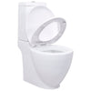 Vaso WC in Ceramica con Scarico Dietro Bianco 65 x 38,5 x 84,5 cm