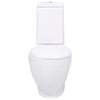 Vaso WC in Ceramica con Scarico Dietro Bianco 65 x 38,5 x 84,5 cm