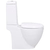 Vaso WC in Ceramica con Scarico Dietro Bianco 65 x 38,5 x 84,5 cm