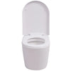 WC a Muro con Sciacquone Nascosto in Ceramica Bianco 56 x 36 x 34 cm
