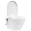 WC a Muro senza Bordo con Sciacquone Nascosto Ceramica Bianco Chiusura Soft