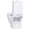 WC Toilette Vaso in Ceramica da Bagno Rotondo Base con Scarico Colore Bianco