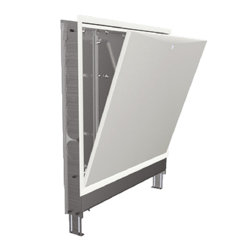 Cassetta Per Collettori In Lamiera Zincata Per Impianti A Pavimento E Classici Con Rialzo E Piedino - Dim: (Lxpxh): 50X11X72 Cm - Gfr