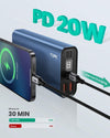 Power bank portatile TOPK 20000mAh Ricarica rapida USB C 3 uscite 3 ingressi