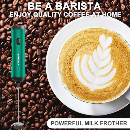 Mini schiumalatte elettrico potente e verde ricaricabile portatile COAO