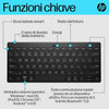 HP 350 Tastiera Wireless e Bluetooth 5.2, Connessione Multi-dispositivo, Qwerty