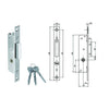 Serratura Montante Infilare Yf58 Yale B.Q Nich F.Mm 16 C/Spillo M1 E.Mm 14