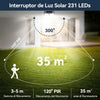 Luci solari per esterni TECKNET faretti solari a LED 3 Modalità con Sensore 2pz