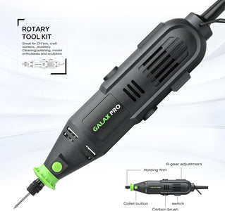 Smerigliatrice elettrica GALAX PRO da 135 W, 6 velocità variabili + 40 Accessori