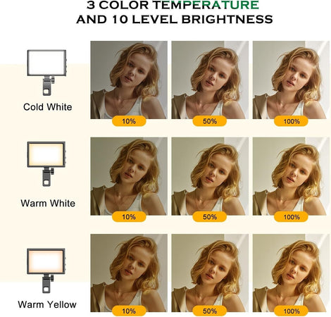 Ring Light per laptop luce videoconferenza con treppiede USB ricaricabile