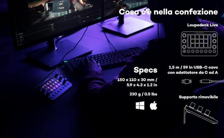 Loupedeck Live La console su misura per live streaming ed editing di foto e vide
