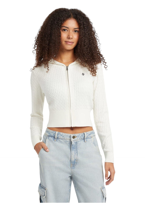 GUESS JEANS Cardigan in maglia a trecce con cappuccio Donna Guess Jeans da donna