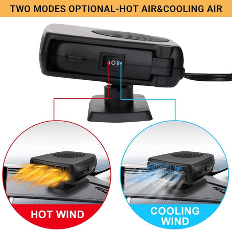 Riscaldatore per auto Qidoe 12 V portatile per auto da 200 W, 12 V sbrinatore