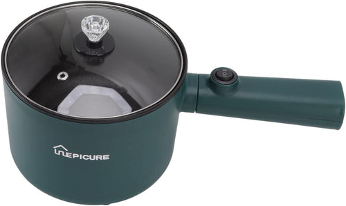Pentola Elettrica, 1.8L 450W Mini Pentola Elettrica Verde Manico Lungo Antiadere
