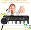 Pianola Bambini per Scuola Multifunzione Tastiera Musicale 37 Tasti con Microfon