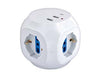 Multipresa Cubo Da Tavolo 3 Bipasso/Schuko + 2 Usb + 1 Usb-C - 1 Pezzi Syntesy