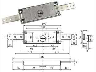 Serratura Doppia Mappa Per Serranda Centrale 1600- - Ka (1600Ka) - 1 Pezzi Potent
