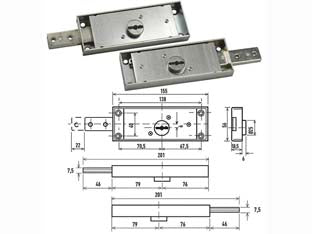 Serratura Doppia Mappa Per Serranda Laterale 1600- - Dx (1610) - 1 Pezzi Potent