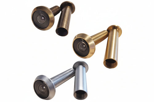 Spioncino Tondo In Ottone- - Ãe¸ Mm.14, 50/82, 180Â°, Cromo Satinato (12910/Sa) - 3 Pezzi Potent