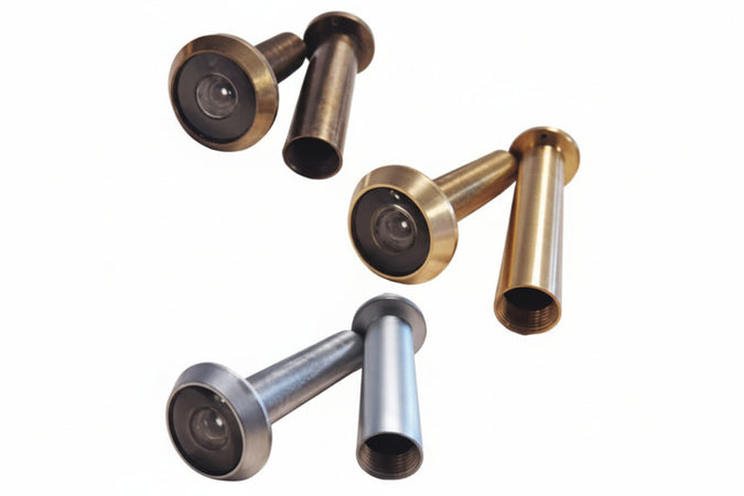 Spioncino Tondo In Ottone- - Ãe¸ Mm.16,.60/110, 200Â°, Lucido (12930/Ot) - 3 Pezzi Potent