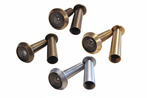Spioncino Tondo In Ottone- - Ãe¸ Mm.16,.60/110, 200Â°, Cromo Satinato (12930/Sa) - 3 Pezzi Potent