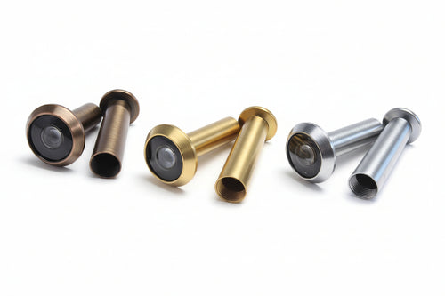 Spioncino Tondo In Ottone- - Ãe¸ Mm.14, 70/120, 180Â°, Bronzato (12940/Br) - 3 Pezzi Potent