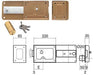 Ferroglietto Applicare Catenaccio 6 Mandate Cilindro Fisso- - Mm.70 (270A) - 2 Pezzi Wally