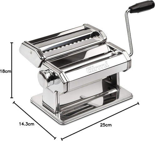 Girmi Im90 Macchina Per La Pasta, 9 Regolazioni, Rulli In Alluminio Da 15 Cm, Acciaio Inox