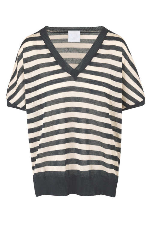 LA FEMME BLANCHE La Femme Blanche - T-shirt - 451613 - Beige/Blu da donna