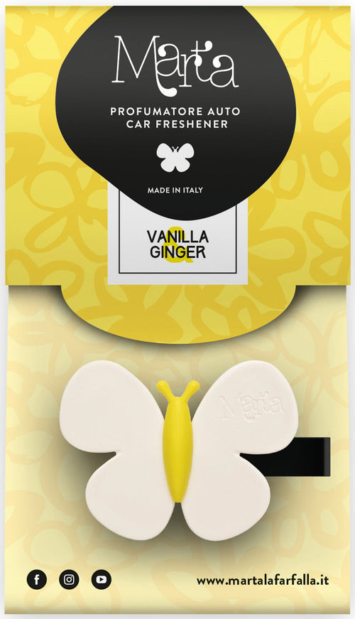 Fra-Ber Profumatore Auto ''Marta La Farfalla'' Vaniglia & Zenzero