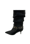 AREZZO Stivali arricciati tacco 3cm Donna con catena da donna
