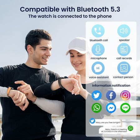 Orologio Smartwatch Uomo Fitness Tracker Pressione Sanguigna SpO2 100+ Impermeab
