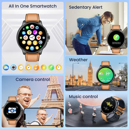 Orologio Smartwatch Uomo Fitness Tracker Pressione Sanguigna SpO2 100+ Impermeab