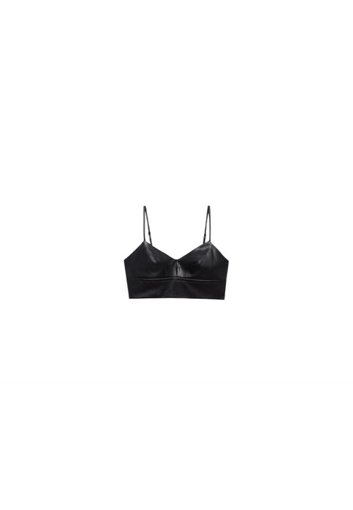 ANIYE BY Crop top Carly Donna in ecopelle da donna