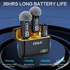 Microfono wireless OSA con custodia di ricarica e trasmettitore Display digitale