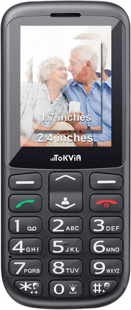 Telefono cellulare TOKVIA per anziani con pulsanti grandi Funzione SOS GSM