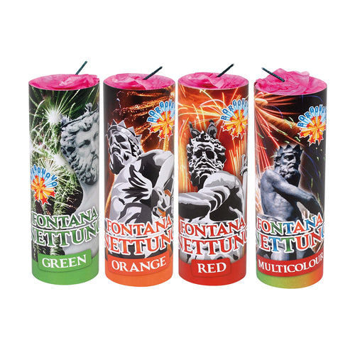 Fontana 'Nettuno' Ø 51X150H Mm - Conf. 4 Pezzi Fuochi Artificio Eventi Matrimoni Capodanno Compleanni