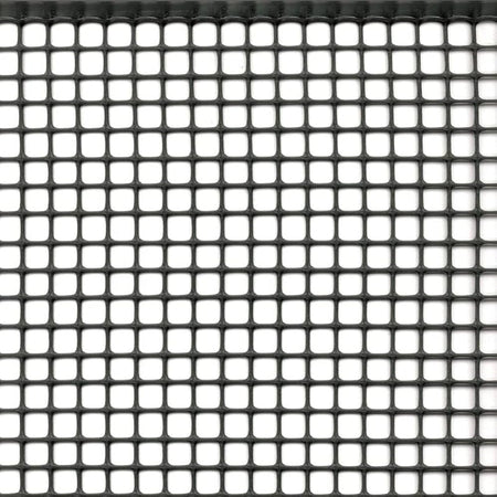 Rete Di Protezione 'Quadra' 1,0X50 Mt - Colore Antracite Rete Protettiva In Plastica A Maglia Quadrata Per Balconi, Cancelli E Recinzioni