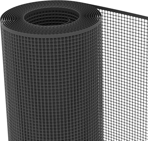 Rete Di Protezione 'Quadra' 1,0X50 Mt - Colore Antracite Rete Protettiva In Plastica A Maglia Quadrata Per Balconi, Cancelli E Recinzioni