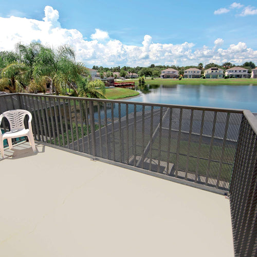 Rete Di Protezione 'Quadra' 1,0X50 Mt - Colore Antracite Rete Protettiva In Plastica A Maglia Quadrata Per Balconi, Cancelli E Recinzioni