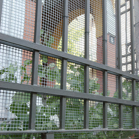 Rete Di Protezione 'Quadra' 1,0X50 Mt - Colore Argento Rete Protettiva In Plastica A Maglia Quadrata Per Balconi, Cancelli E Recinzioni