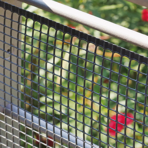 Rete Di Protezione Per Balconi 'Quadranet' Mt. 1 X 50 - (Maglia 10 X10 Mm) Colore Antracite - Sidex